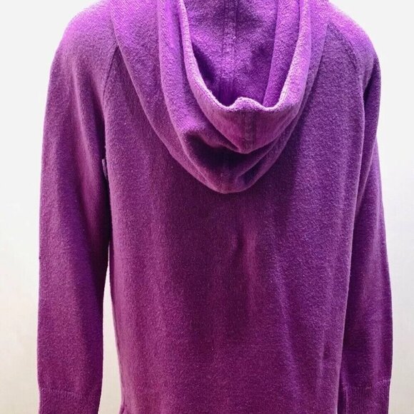 LOFT Women Long Sleeve Pullover Hooded Lounge Purple Casual Sweater Size Small - Picture 6 of 12